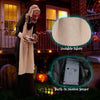 Lucktree 5.2FT Halloween Animated Standing Greeter Old Lady with Candy Dish