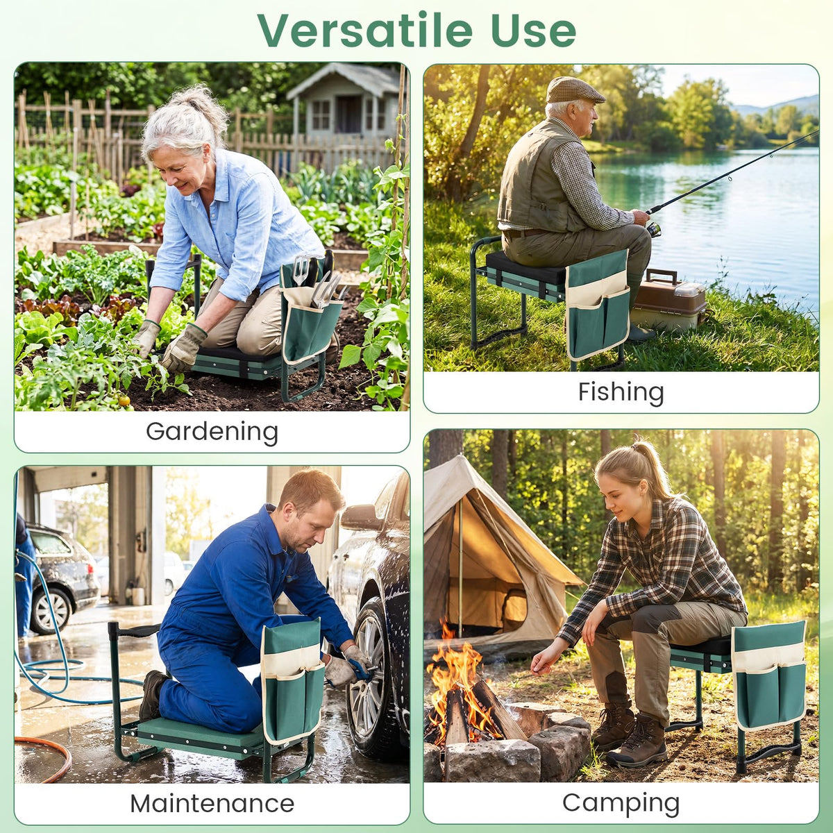 Lucktree Garden Kneeler and Seat for Seniors Women Men