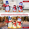 Lucktree 3-Piece Christmas Lighted Penguin Family Set Decoration