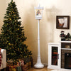 Lucktree 8 ft White Musical Christmas Streetlight | Lighted Holiday Decoration for Home Yard Porch