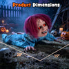 Lucktree 28" Halloween Animated Crawling Baby Doll with Glowing Eyes