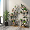 Lucktree 6 Tier Metal Plant Stand Indoor, 61" Half Moon Plant Shelf