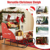 Lucktree Metal Christmas Santa Sleigh Basket Xmas Santas Gift Storage Sleigh