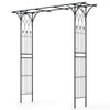 Lucktree Metal Garden Arbor with Trellis