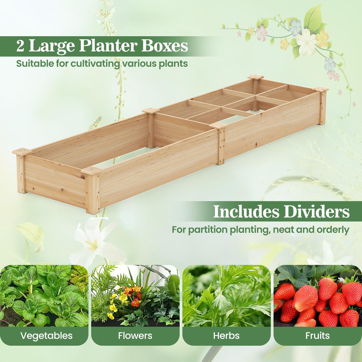 Lucktree Wooden Raised Garden Bed