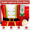 Lucktree 5 FT Christmas Lighted Nutcracker with Glitter Sword