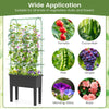 Lucktree Raised Garden Bed with Legs and Trellis for Climbing Plants