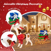 Lucktree Lighted Christmas Dog with Sleigh & Gift Boxes Combo Decorations