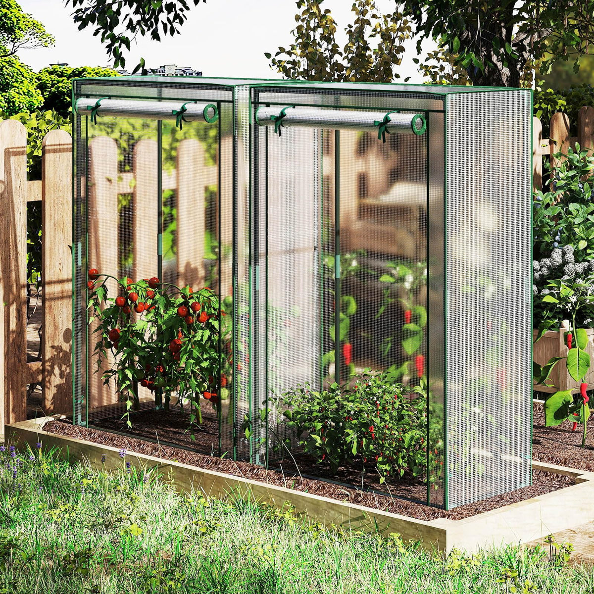 Lucktree Portable Mini Greenhouse with Roll-Up Zippered Door