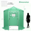 Lucktree 7 x 6 x 7.5 FT Greenhouse, Large Hexagonal Walk in Greenhouse Outdoor with Heavy-Duty Metal Frame
