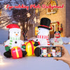 Lucktree 5FT Christmas Inflatables, LED Lighted Xmas Double Inflatable Snowmen Holding Gift Boxes
