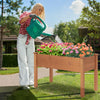 49" L x 23 W x 30 H Elevated Wood Planter Box with Protective Liner and Drain Hole