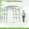 Lucktree Metal Garden Arch Trellis for Climbing Plants Outdoor
