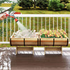 Lucktree Half Barrel Raised Garden Bed for Flower Vegetable Fruit