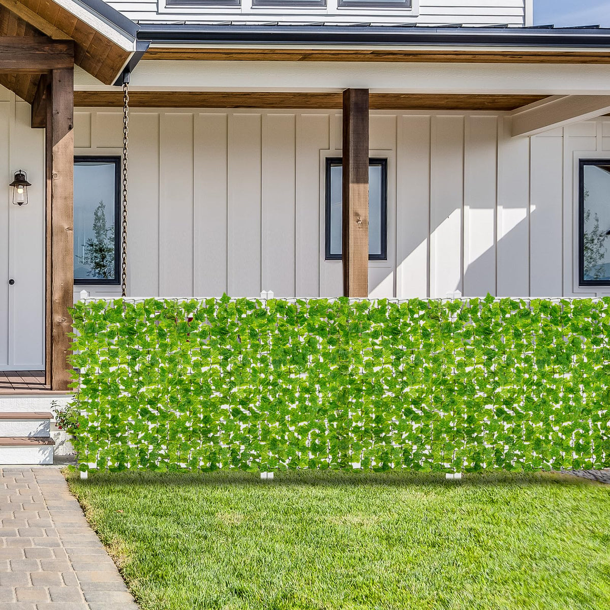 Lucktree Artificial Ivy Privacy Fence 2 Pack - 120" x 40" Artificial Hedges Fence