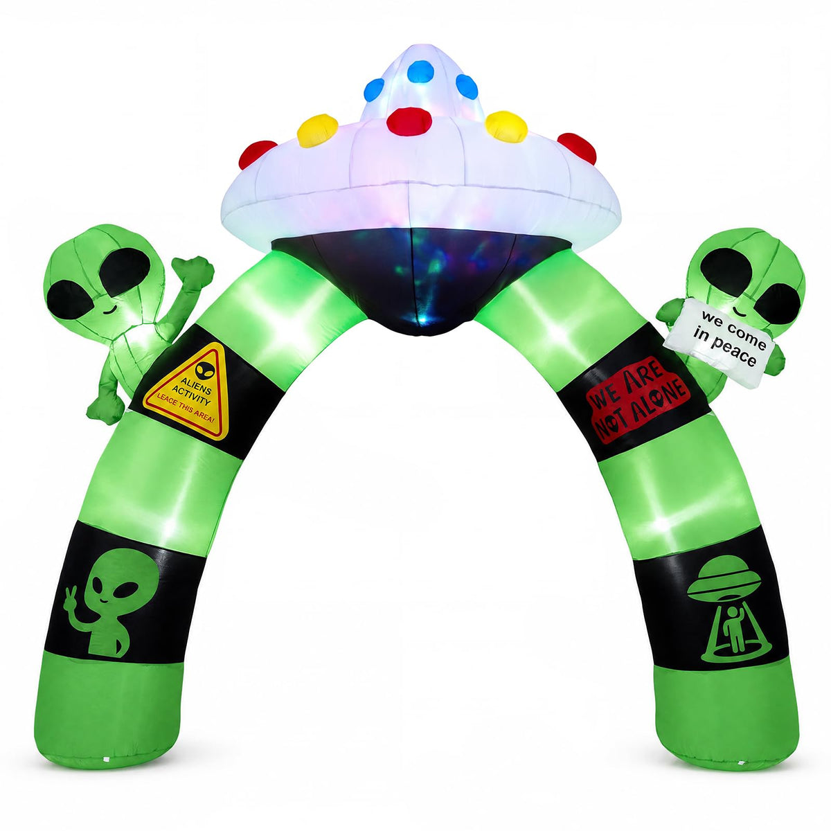 9.8 FT/ 300 CM Alien Halloween Inflatable Archway w/ Lights
