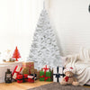 White Christmas Tree with Solid Metal Legs Perfect for Holiday Indoor and Outdoor Decoration