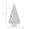 White Christmas Tree with Solid Metal Legs Perfect for Holiday Indoor and Outdoor Decoration
