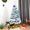 White Christmas Tree with Solid Metal Legs Perfect for Holiday Indoor and Outdoor Decoration