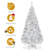 White Christmas Tree with Solid Metal Legs Perfect for Holiday Indoor and Outdoor Decoration